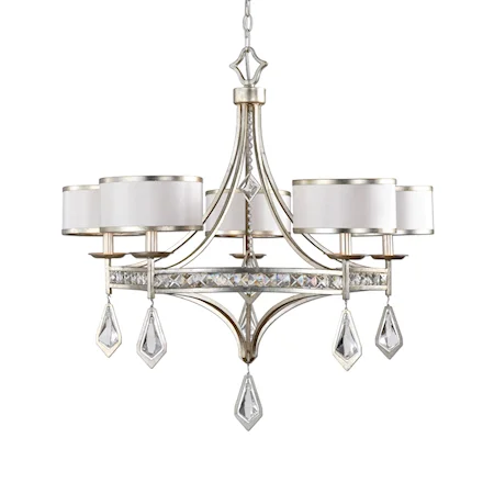 Tamworth 5 Light Silver Champagne Chandelier